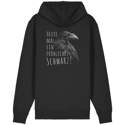 fröhlicher schwarzer Rabe - Organic Relaxed Zipper