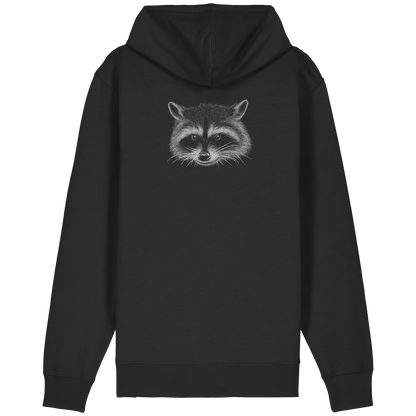 Waschbär Illustration Kritzelkunst - Organic Relaxed Zipper