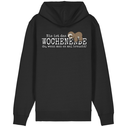 Kawaii Faultier Wochenende - Organic Relaxed Zipper