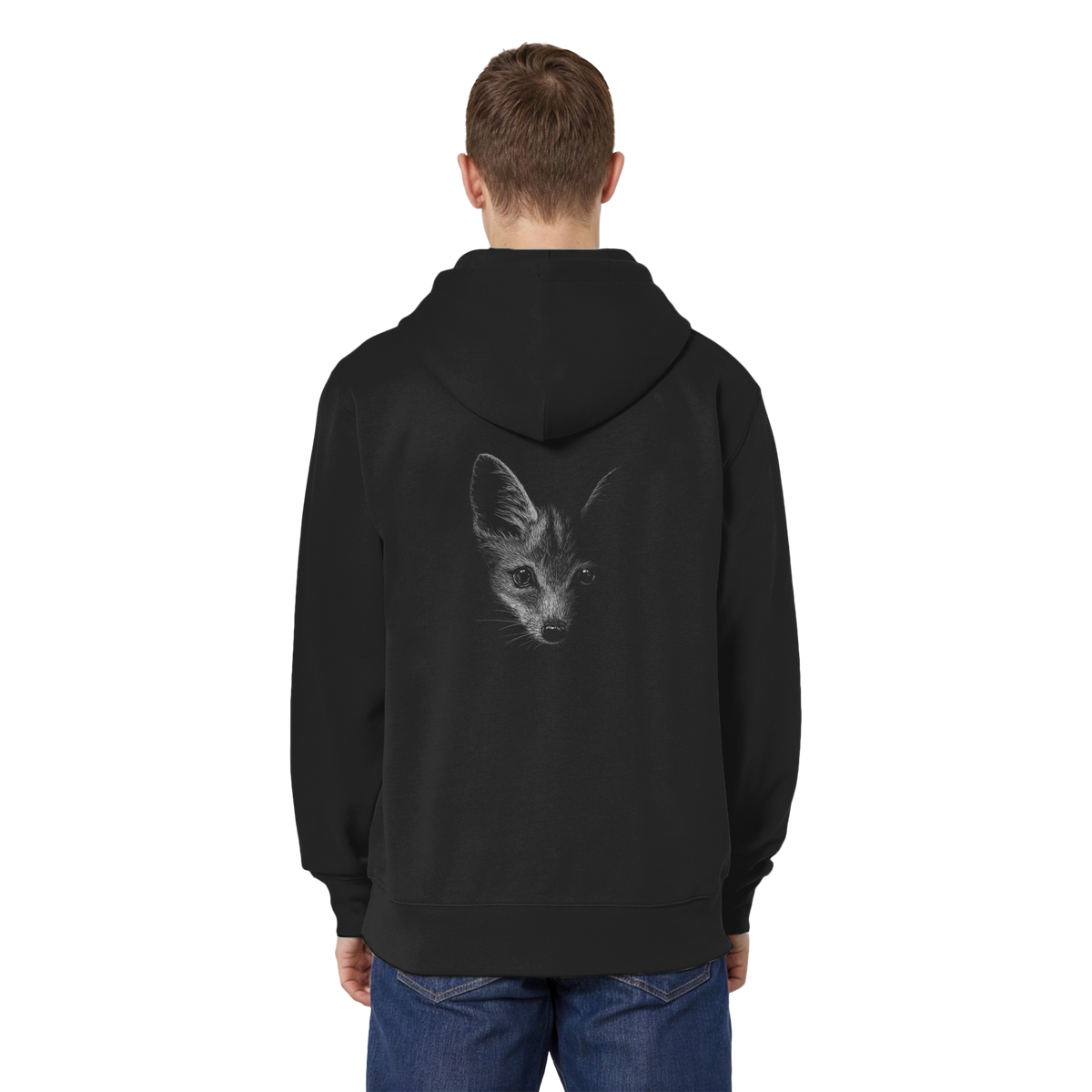 Fuchs Kritzelkunst Illustration - Organic Relaxed Zipper