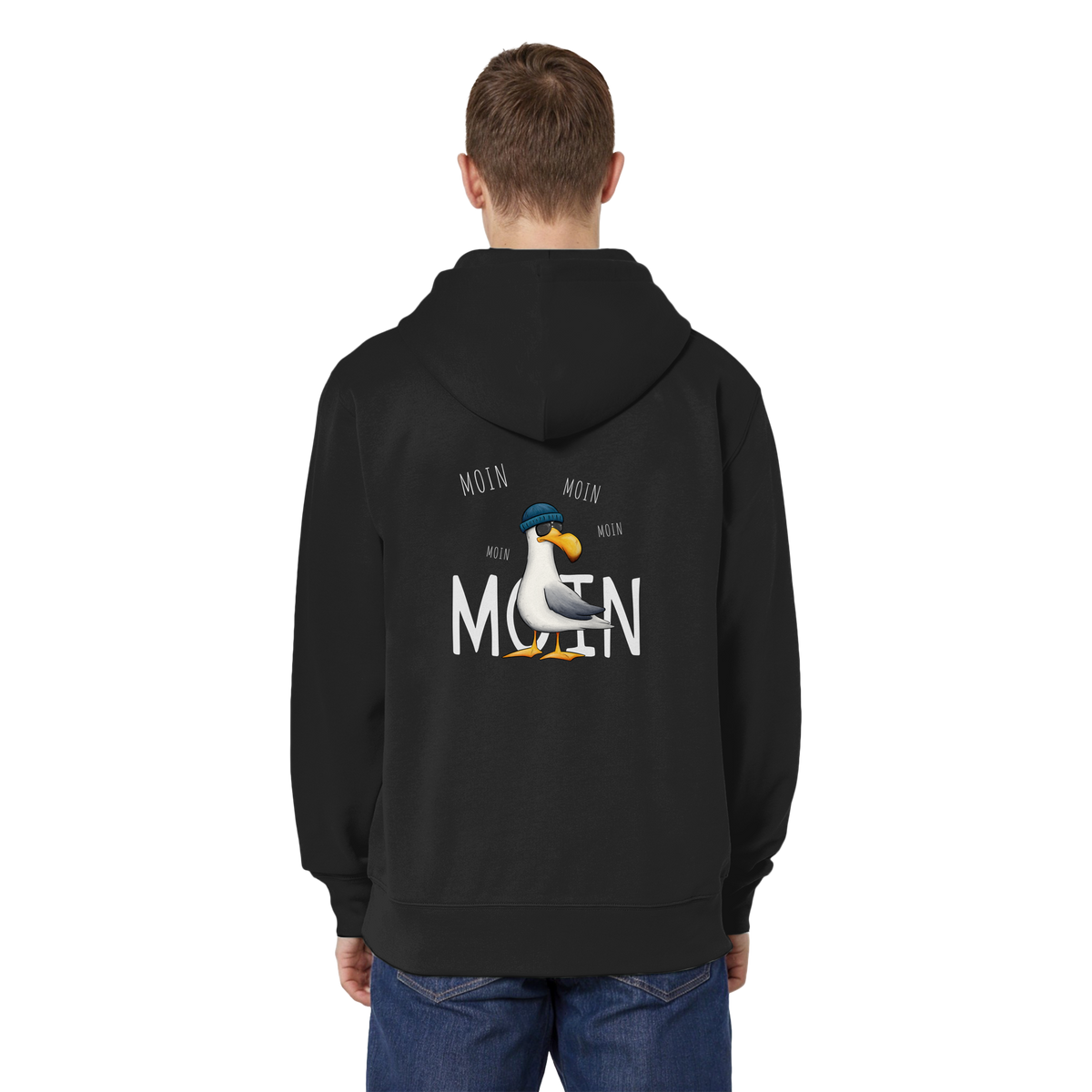 Moin Moin Lässige Hipster Möwe  - Organic Relaxed Zipper