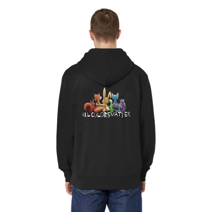 All Colors Matter! Regenbogen Tiere für Vielfalt - Organic Relaxed Zipper