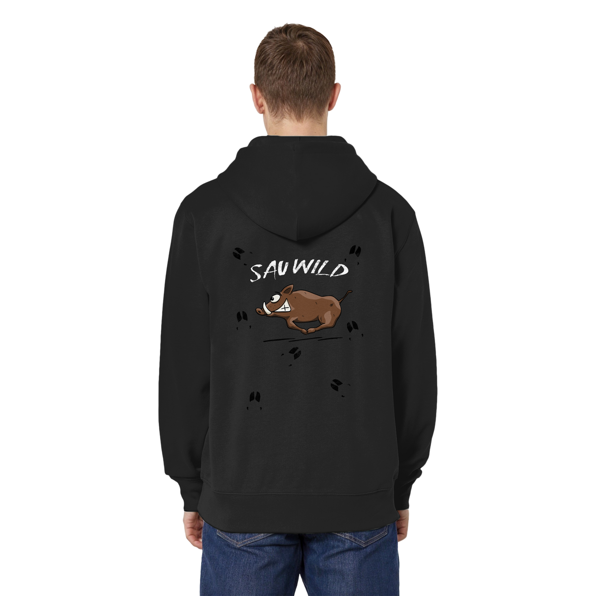 Sauwild wilde Sau | Wildschwein Keiler - Organic Relaxed Zipper