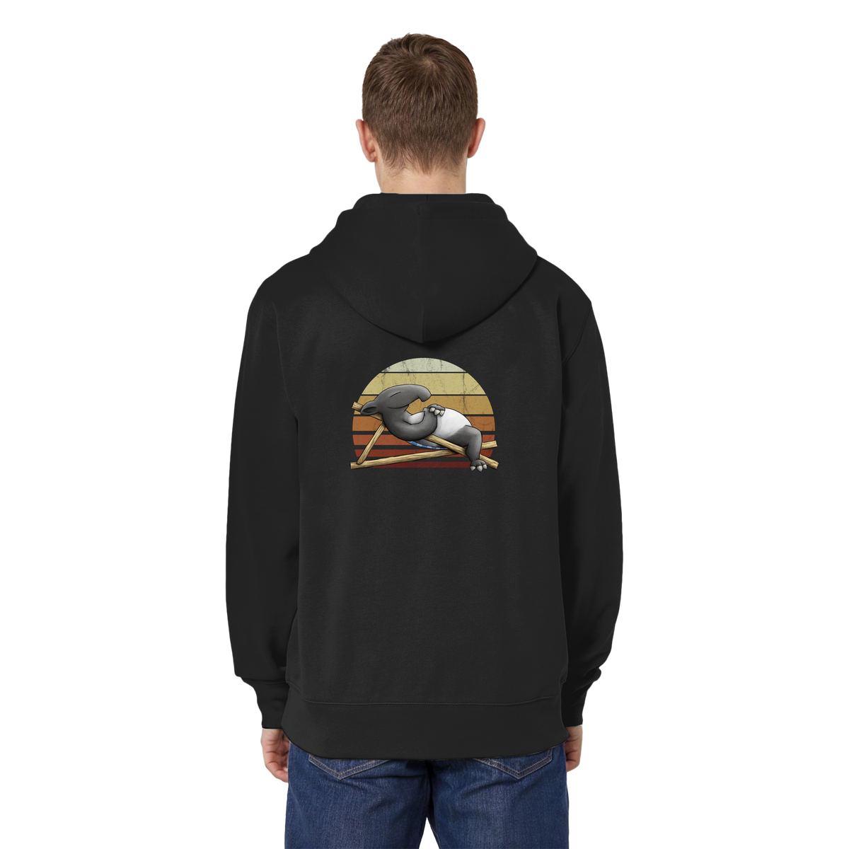 Lässiger Retro Sundown Tapir - Organic Relaxed Zipper