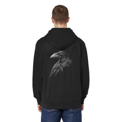 Kritzelkunst Rabe Krähe - Organic Relaxed Zipper