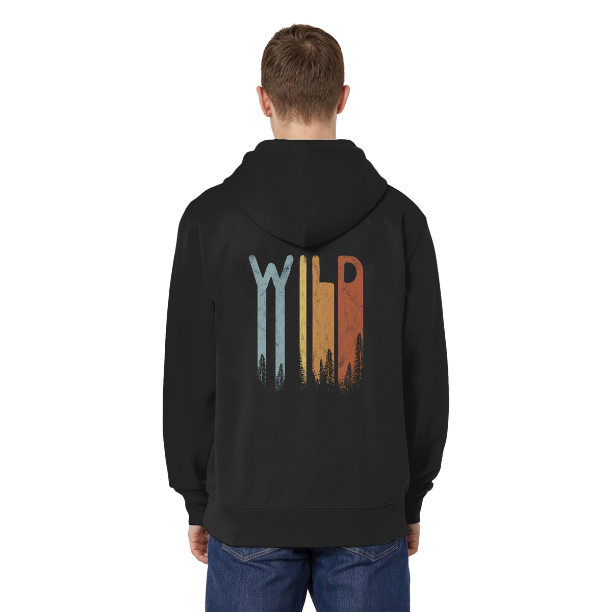 Wild Retro Schriftzug - Organic Relaxed Zipper