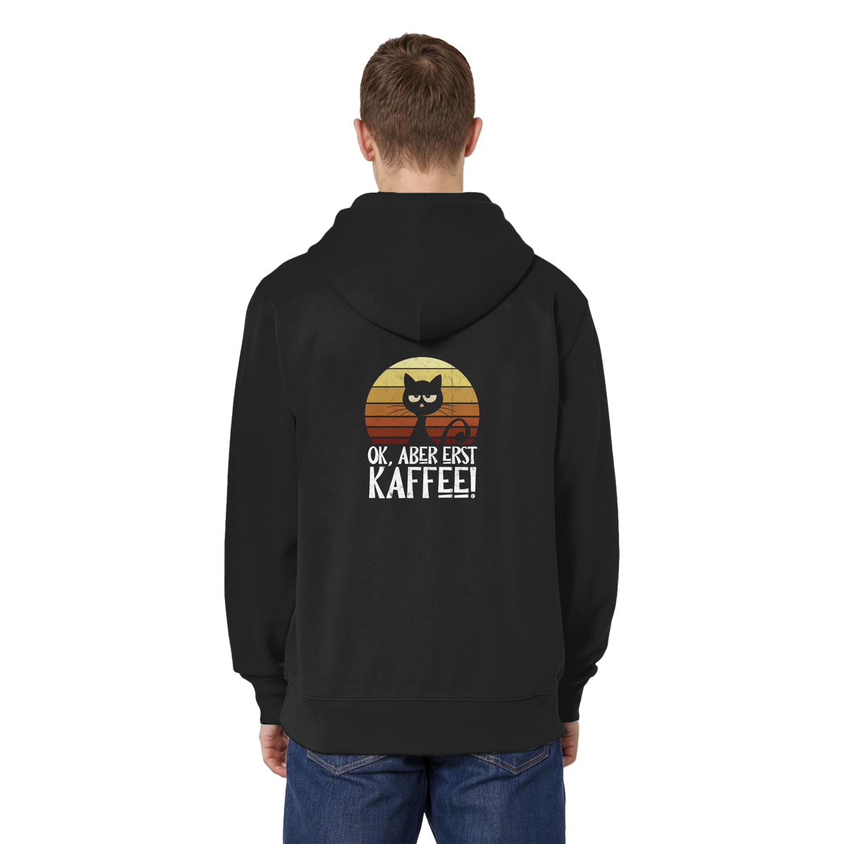 Ok, aber erst Kaffee | launische Katze - Organic Relaxed Zipper