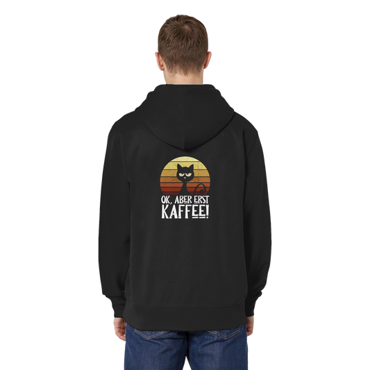 Ok, aber erst Kaffee | launische Katze - Organic Relaxed Zipper