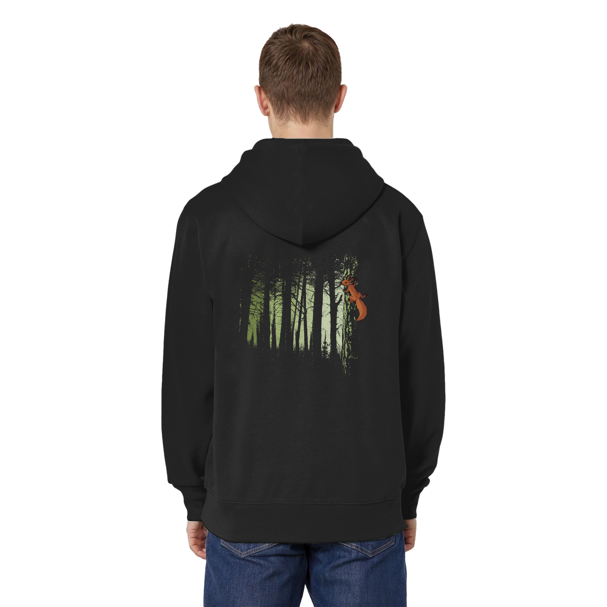 Eichhörnchen im Zwielicht-Wald - Organic Relaxed Zipper