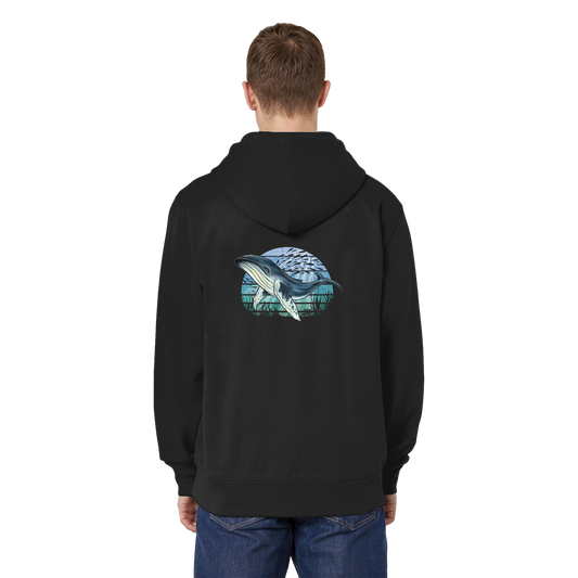 Retro Unterwasser Buckelwal - Organic Relaxed Zipper