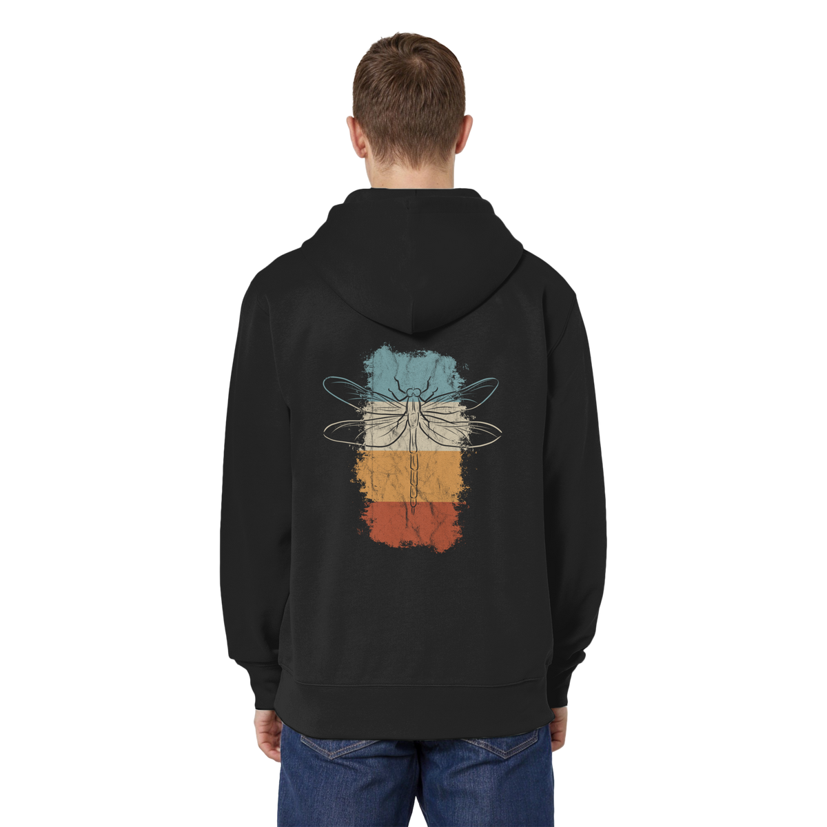 Retro Kunst Libelle | Vintage Dragonfly - Organic Relaxed Zipper