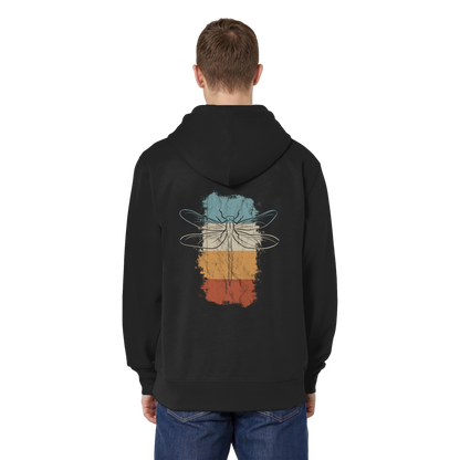 Retro Kunst Libelle | Vintage Dragonfly - Organic Relaxed Zipper