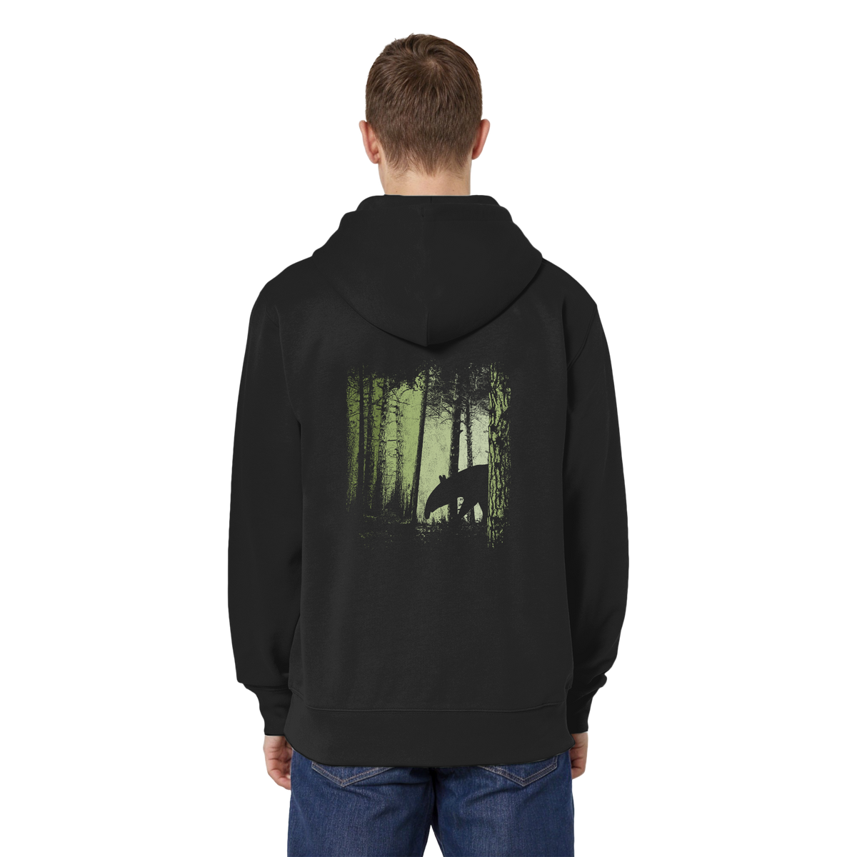 Lässiger Tapir im Zwielicht Wald - Organic Relaxed Zipper