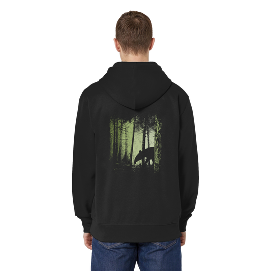 Lässiger Tapir im Zwielicht Wald - Organic Relaxed Zipper