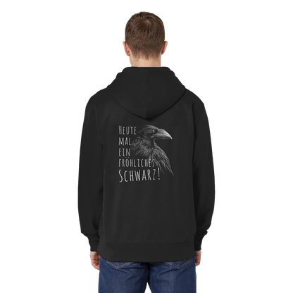 fröhlicher schwarzer Rabe - Organic Relaxed Zipper