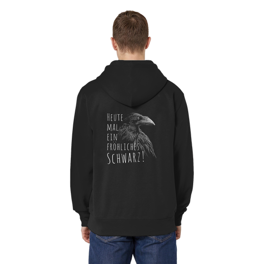 fröhlicher schwarzer Rabe - Organic Relaxed Zipper