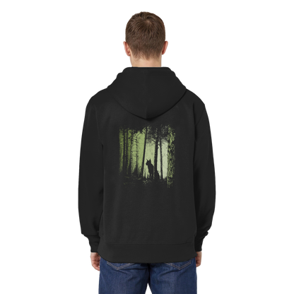 Luchs Wildkatze im Zwielicht Wald - Organic Relaxed Zipper
