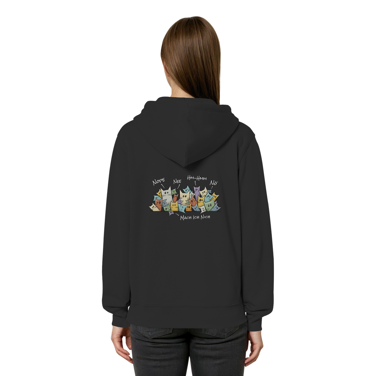 Nope, Nee, Nö Katzen - Organic Relaxed Zipper