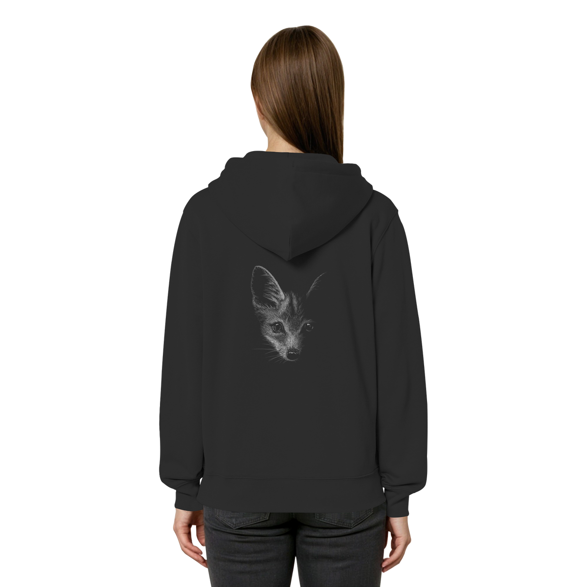Fuchs Kritzelkunst Illustration - Organic Relaxed Zipper