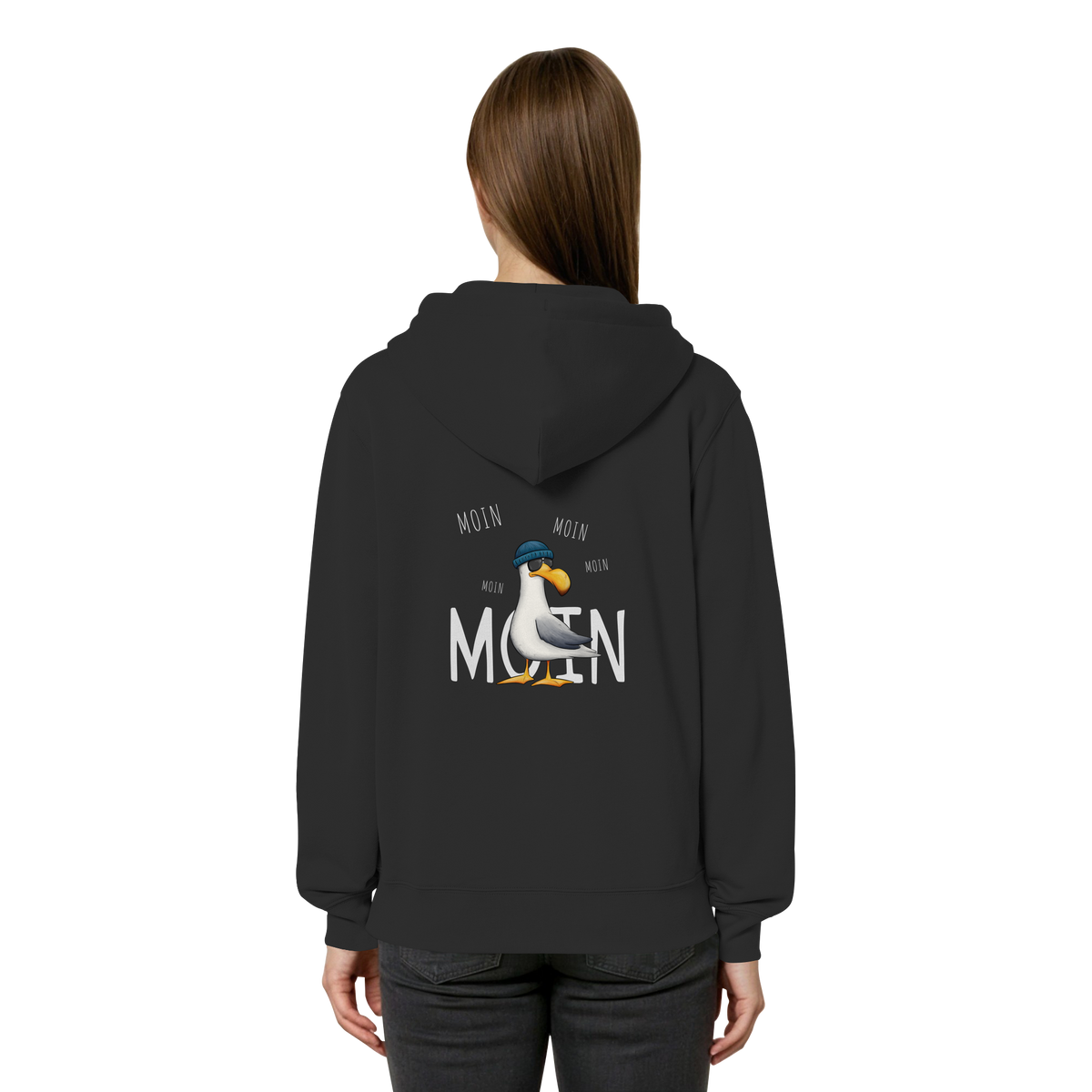 Moin Moin Lässige Hipster Möwe  - Organic Relaxed Zipper