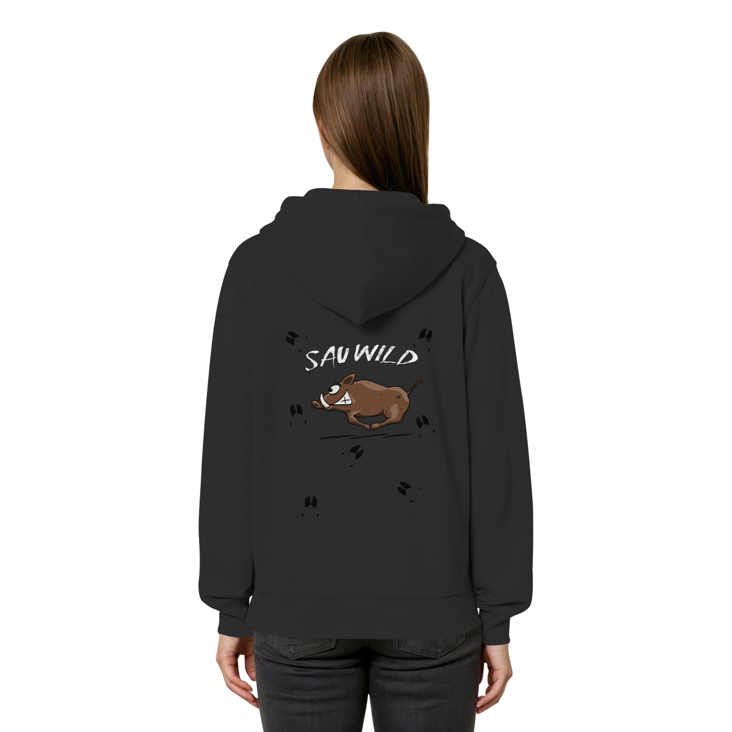 Sauwild wilde Sau | Wildschwein Keiler - Organic Relaxed Zipper