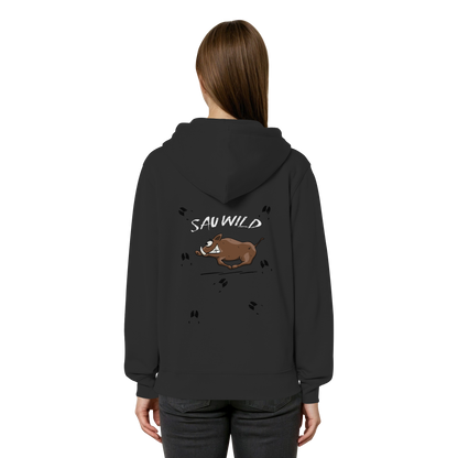 Sauwild wilde Sau | Wildschwein Keiler - Organic Relaxed Zipper