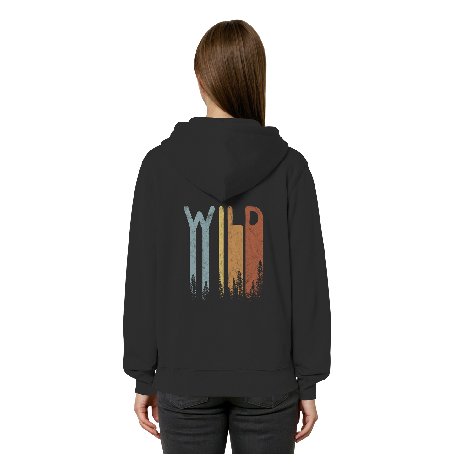 Wild Retro Schriftzug - Organic Relaxed Zipper