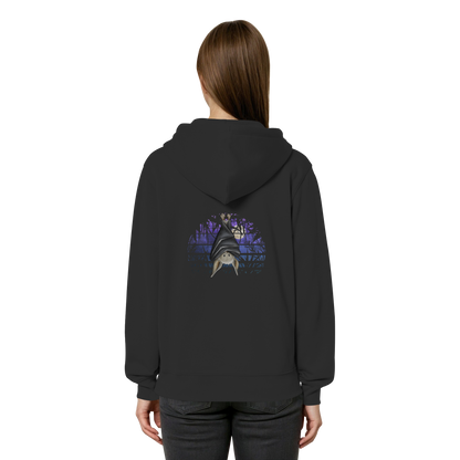 Fledermaus in blauer Nacht - Organic Relaxed Zipper