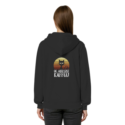 Ok, aber erst Kaffee | launische Katze - Organic Relaxed Zipper