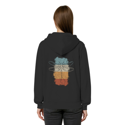 Retro Kunst Libelle | Vintage Dragonfly - Organic Relaxed Zipper