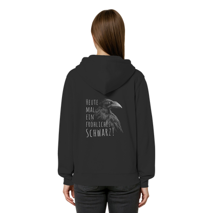fröhlicher schwarzer Rabe - Organic Relaxed Zipper