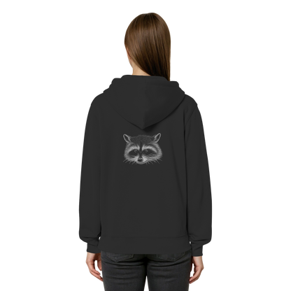 Waschbär Illustration Kritzelkunst - Organic Relaxed Zipper