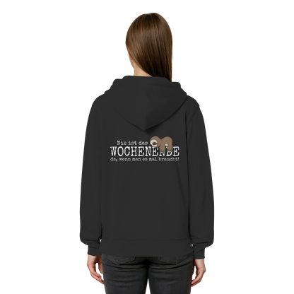 Kawaii Faultier Wochenende - Organic Relaxed Zipper