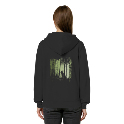 Luchs Wildkatze im Zwielicht Wald - Organic Relaxed Zipper