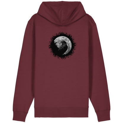 Schwarzer Rabe bei Vollmond  - Organic Relaxed Zipper