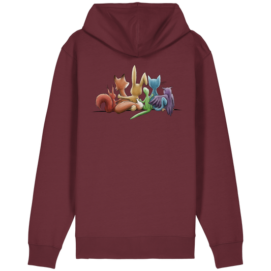 Regenbogen Tiere für Freundschaft, Toleranz und Vielfalt - Organic Relaxed Zipper
