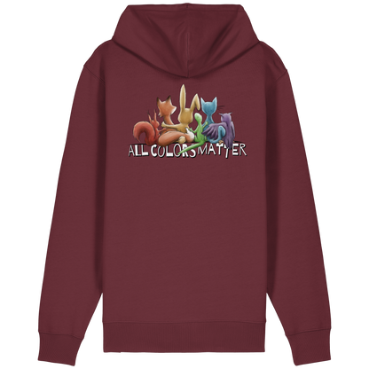 All Colors Matter! Regenbogen Tiere für Vielfalt - Organic Relaxed Zipper