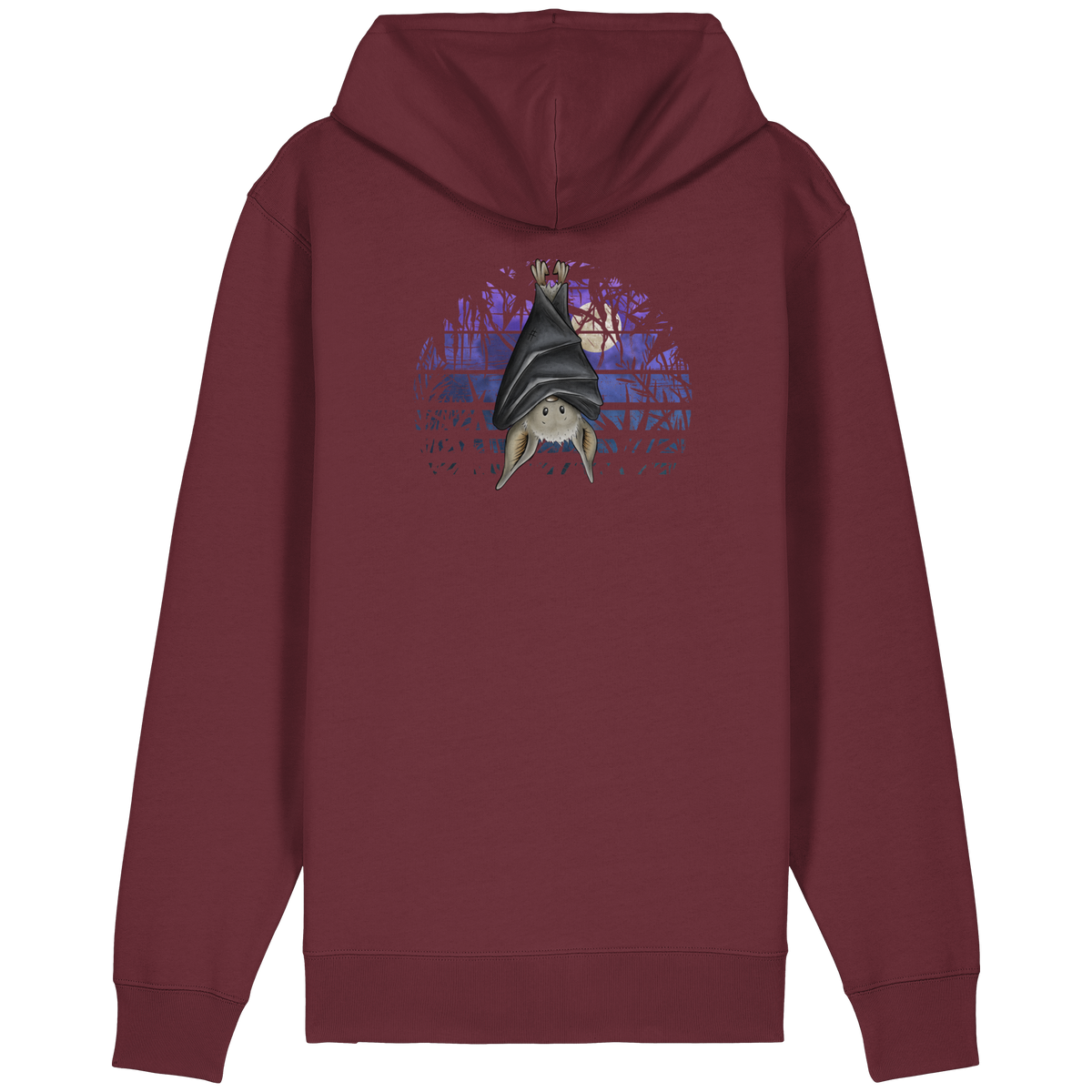 Fledermaus in blauer Nacht - Organic Relaxed Zipper