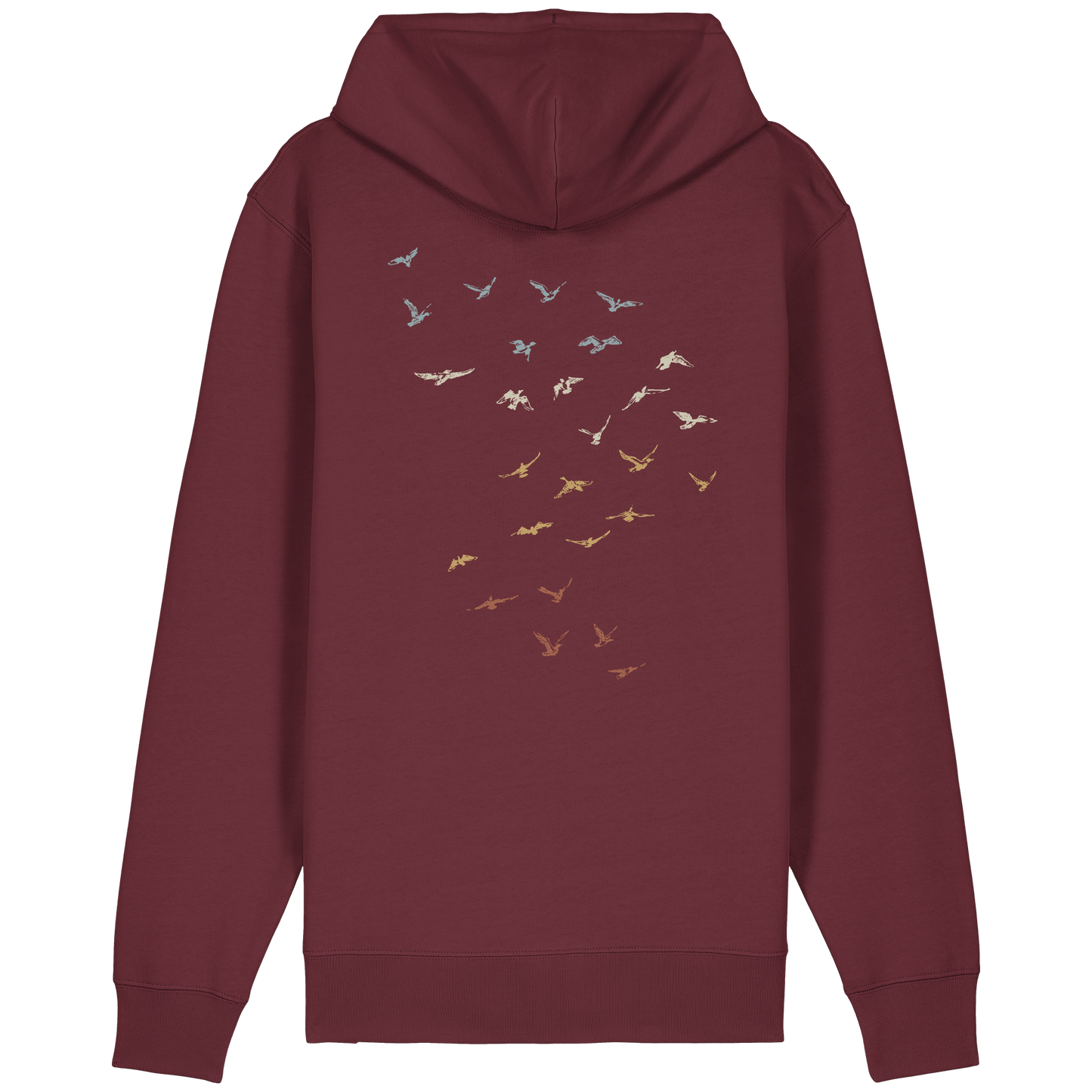 Retro Vogel Schwarm - Organic Relaxed Zipper