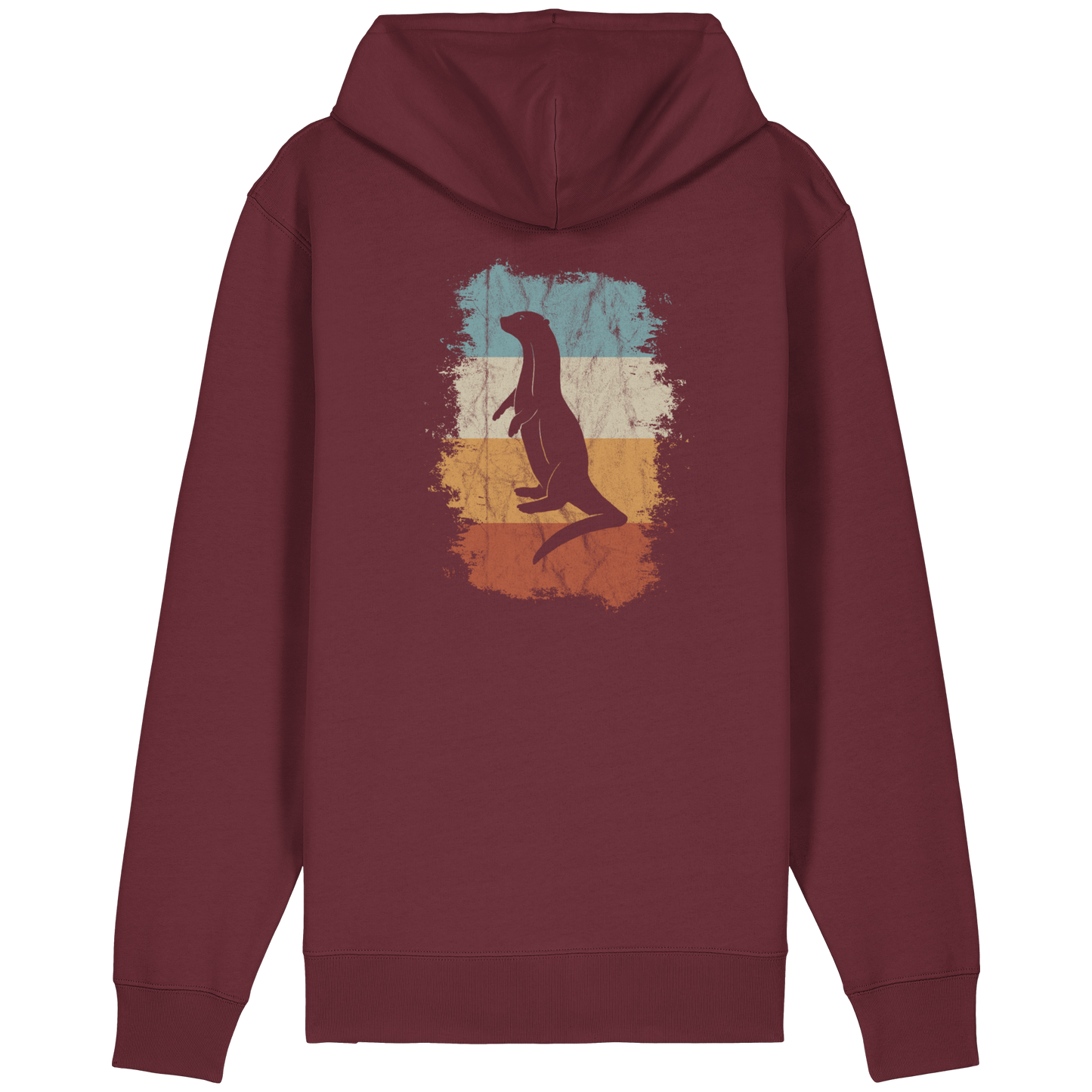 Retro Otter Fischotter Silhouette - Organic Relaxed Zipper