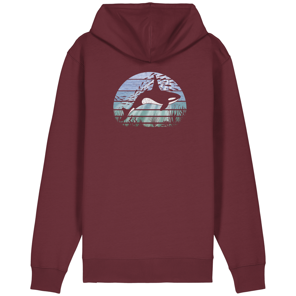 Retro Tiefsee Schwertwal Orca - Organic Relaxed Zipper