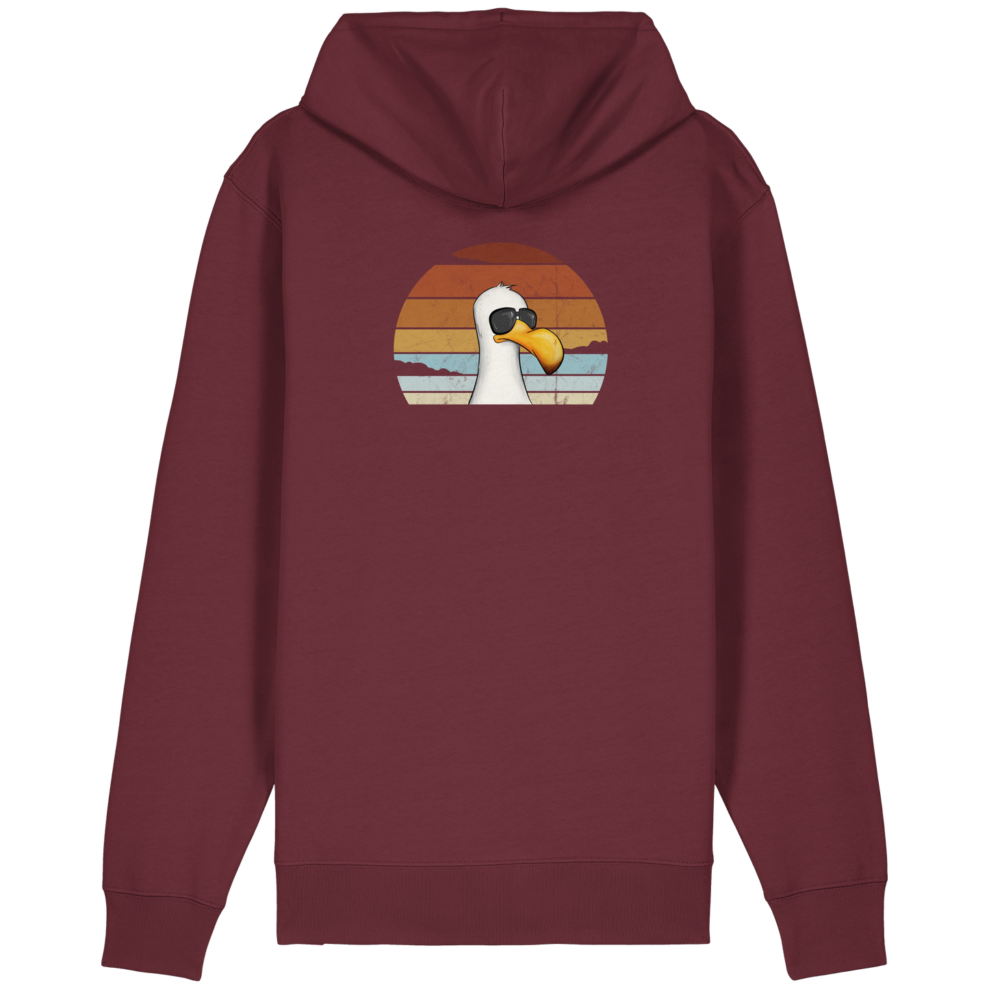 Cool lässige Retro Möwe - Organic Relaxed Zipper