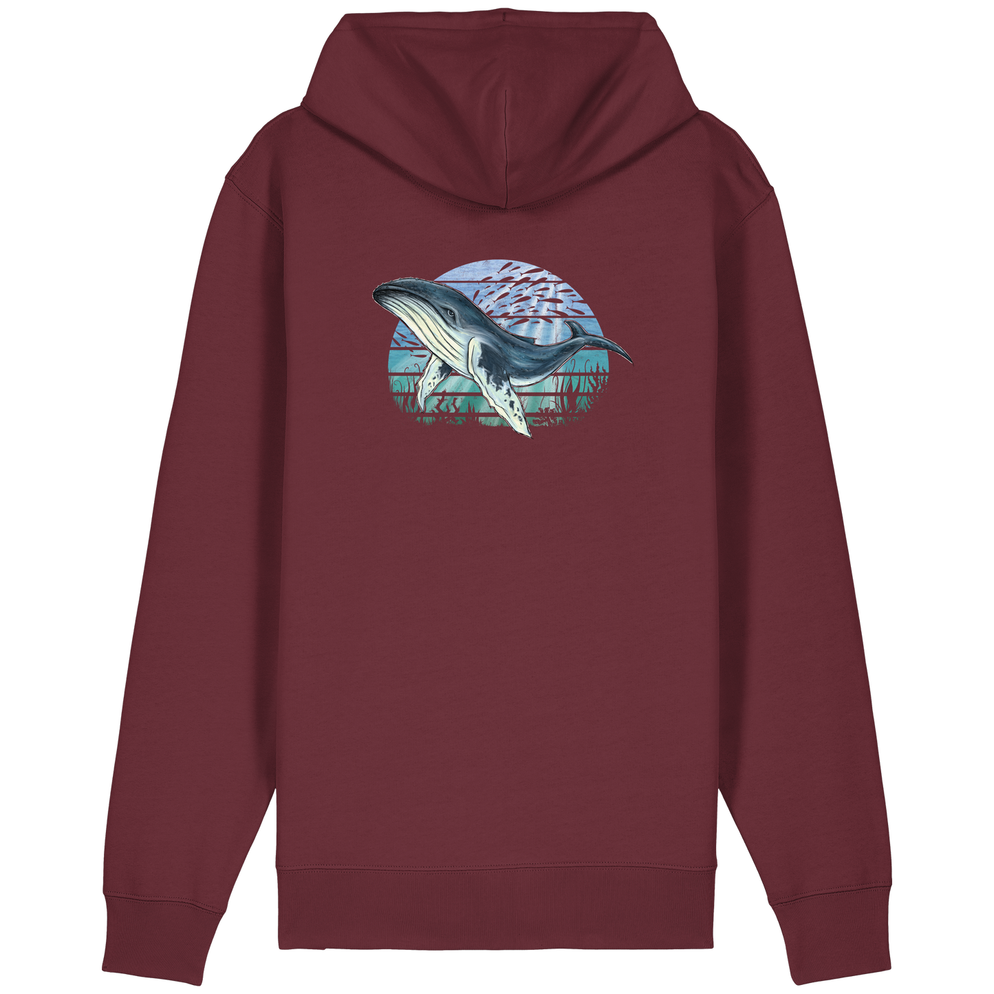 Retro Unterwasser Buckelwal - Organic Relaxed Zipper