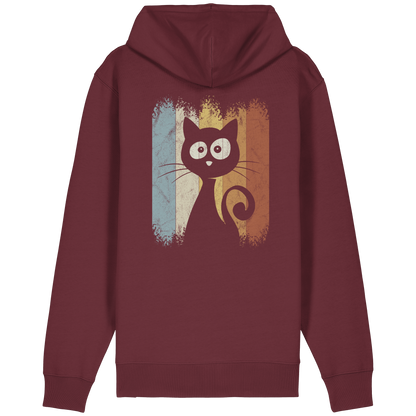 Retro Katze Silhouette - Organic Relaxed Zipper