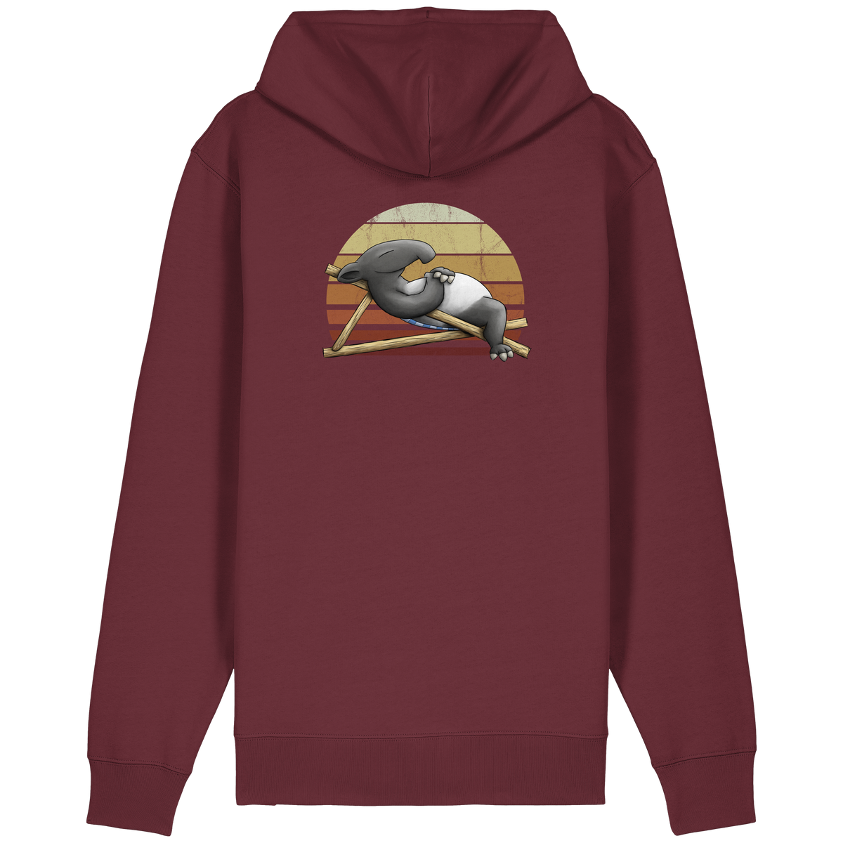 Lässiger Retro Sundown Tapir - Organic Relaxed Zipper