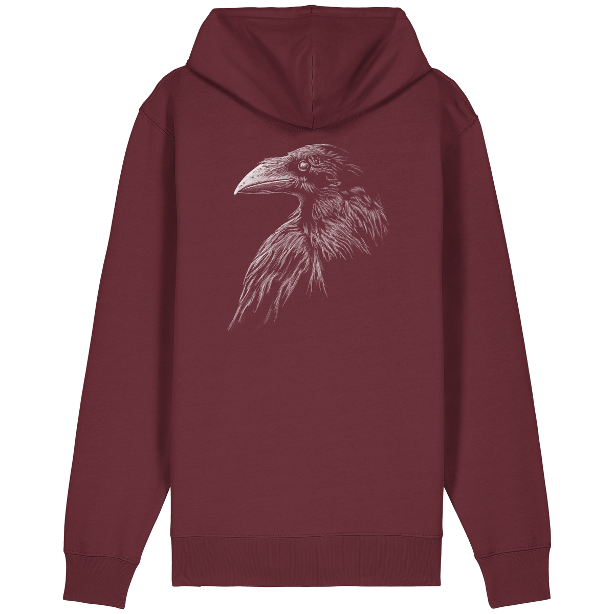 Kritzelkunst Rabe Krähe - Organic Relaxed Zipper