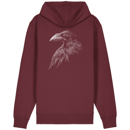 Kritzelkunst Rabe Krähe - Organic Relaxed Zipper
