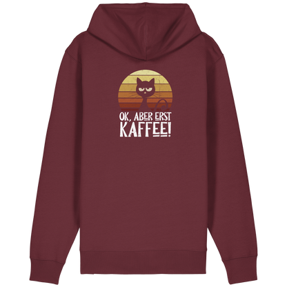 Ok, aber erst Kaffee | launische Katze - Organic Relaxed Zipper