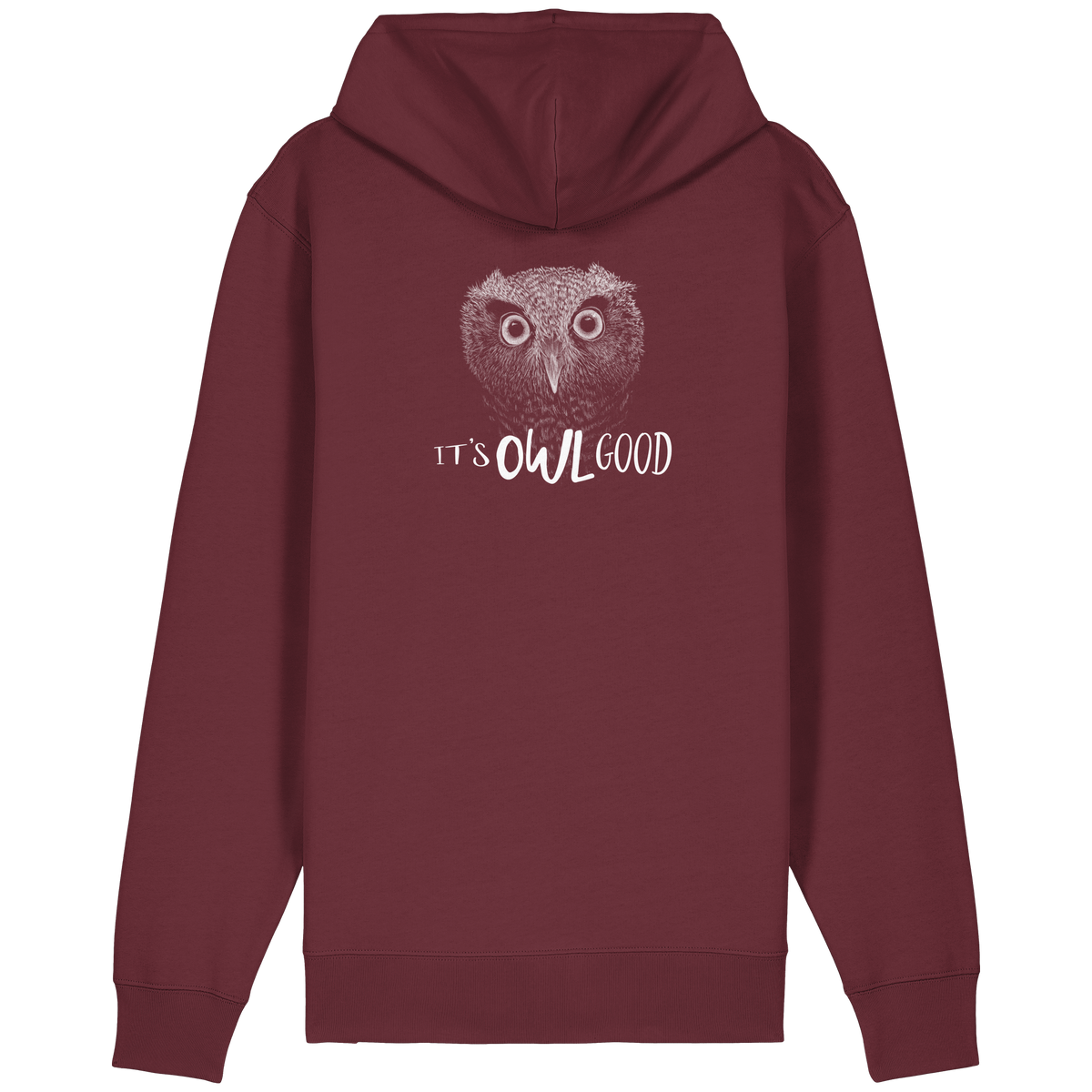 OWL Good | Kritzel-Kunst-Eule - Organic Relaxed Zipper