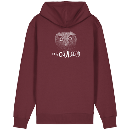 OWL Good | Kritzel-Kunst-Eule - Organic Relaxed Zipper